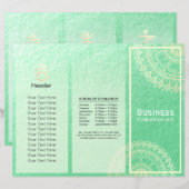 Papier Instructeur de méditation Yoga Gold Mandala Tri-Fo (Devant / Derrière)