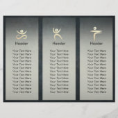 Papier Instructeur de méditation Yoga Gold Noir Arbre Tri (Dos)