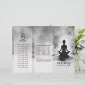 Papier Instructeur de méditation Yoga Noir Blanc EncrePei (Debout devant)