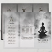 Papier Instructeur de méditation Yoga Noir Blanc EncrePei (Devant / Derrière)