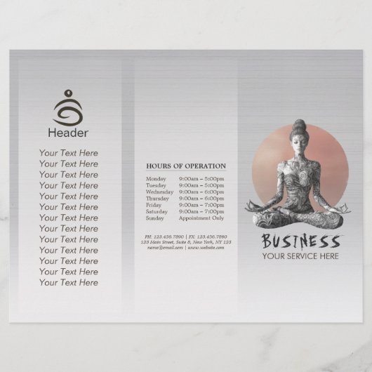 Papier Instructeur de méditation Yoga Reiki Master Lotus (Devant)