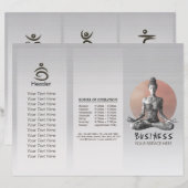 Papier Instructeur de méditation Yoga Reiki Master Lotus (Devant / Derrière)