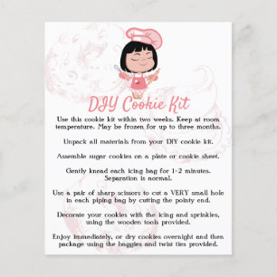 Papier Instructions du kit de biscuits à faire soi-même d