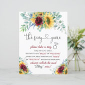 Papier Instructions pour le jeu d'anneau de Fête des mari (Debout devant)