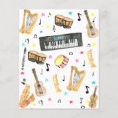 Papier Instrument budgétaire Notes musicales Musique Anni (Dos)