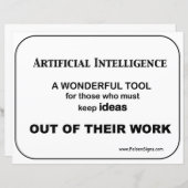 Papier Intelligence artificielle - affiche (Devant / Derrière)