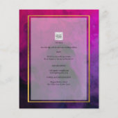 Papier Intense Magenta Plum Purple Encre Mariage INVITE (Dos)