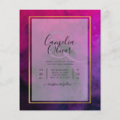 Papier Intense Magenta Plum Purple Encre Mariage INVITE (Devant)