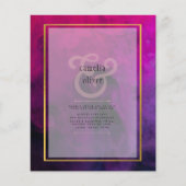 Papier Intense Magenta Plum Purple Encre Mariage INVITE (Devant)