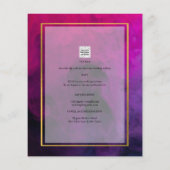 Papier Intense Magenta Plum Purple Encre Mariage INVITE (Dos)