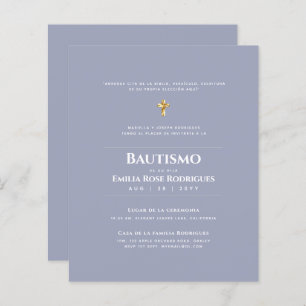 Papier Invitaciones de Bautismo Español Católico Moderno