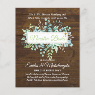 Papier Invitaciones De Boda Baratas HOJAS Modernas