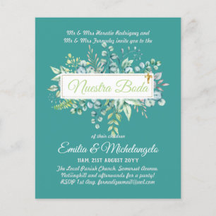 Papier Invitaciones De Boda Baratas HOJAS Modernas