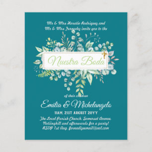 Papier Invitaciones De Boda Baratas HOJAS Modernas
