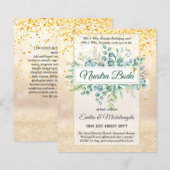 Papier Invitaciones de Boda, Mariage espagnol GREENERY (Devant / Derrière)