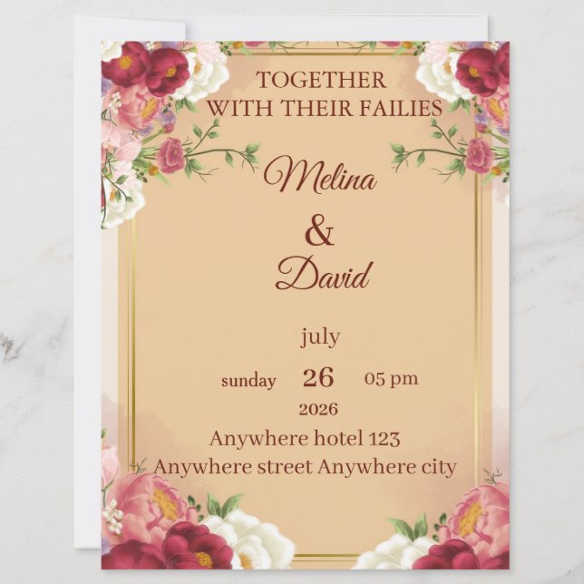 Papier invitation  (Devant)