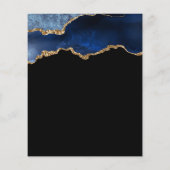 Papier Invitation 30 ans Budget Bleu Or Agate (Dos)