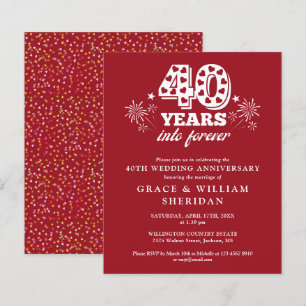 Papier Invitation 40e anniversaire de mariage Budget Into