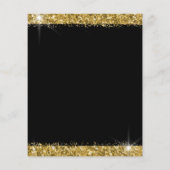 Papier Invitation 50e anniversaire Budget Black Gold Spar (Dos)