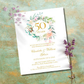 Papier Invitation 50e anniversaire de mariage Couronne de