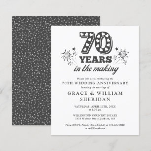 Papier Invitation 70e anniversaire de budget en création
