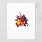 Papier Invitation 90e anniversaire Floral Bourgogne BUDGE (Dos)