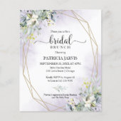 Papier Invitation à Brunch de mariage budget Eucalyptus (Devant)