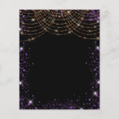 Papier Invitation à chaussure de parties scintillant noir (Dos)