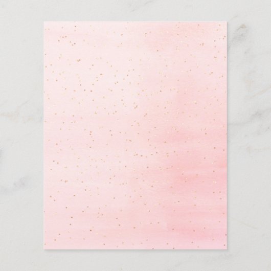 Papier Invitation à fleurs rose pâle mariage Budget (Dos)