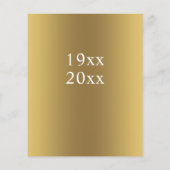 Papier Invitation à la couronne de fleurs d'or du 50e ann (Dos)