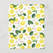 Papier Invitation à la douche de Lemons Couple (Dos)