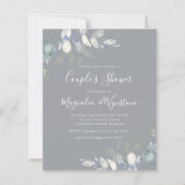 Papier Invitation à la douche du couple Eucalyptus Budget (Devant)