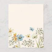 Papier Invitation à la douche fleur sauvage de boho budge (Dos)
