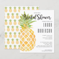 Invitation à la douche nuptiale à ananas budget