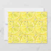 Papier Invitation à la douche nuptiale à base de citron p (Dos)