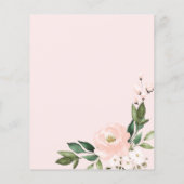 Papier Invitation à la douche nuptiale à budget floral ro (Dos)