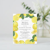 Papier Invitation à la douche nuptiale à couronne de citr (Debout devant)