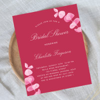 Invitation à la douche nuptiale à l'eucalyptus ros