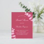 Papier Invitation à la douche nuptiale à l'eucalyptus ros (Debout devant)