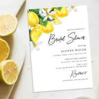 Invitation à la douche nuptiale au citron jaune Bu