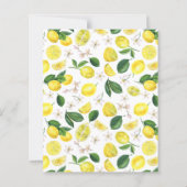 Papier Invitation à la douche nuptiale aux citrons Budget (Dos)