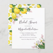 Papier Invitation à la douche nuptiale aux citrons Budget (Devant / Derrière)