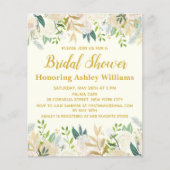 Papier Invitation à la douche nuptiale basse en ivoire (Devant)