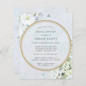 Papier Invitation à la douche nuptiale bleu blanc (Devant / Derrière)