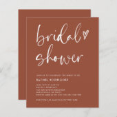 Papier Invitation à la douche nuptiale Boho Terracotta Bu (Devant / Derrière)