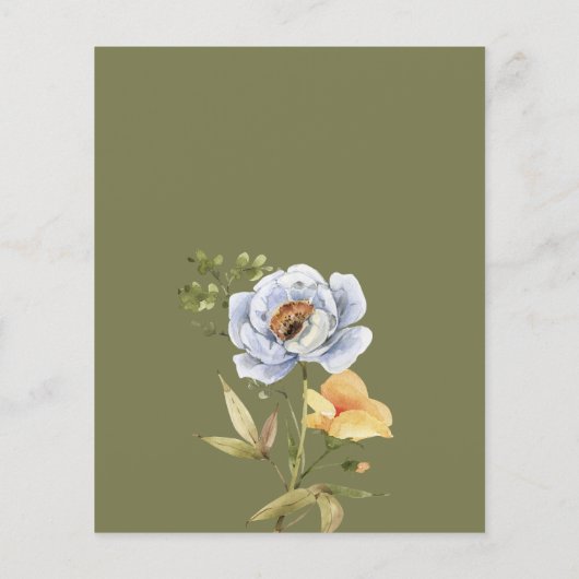 Papier Invitation à la douche nuptiale budget Fleur sauva (Dos)