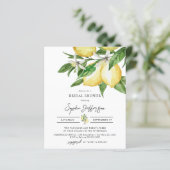 Papier Invitation à la douche nuptiale Budget Lemon Green (Debout devant)