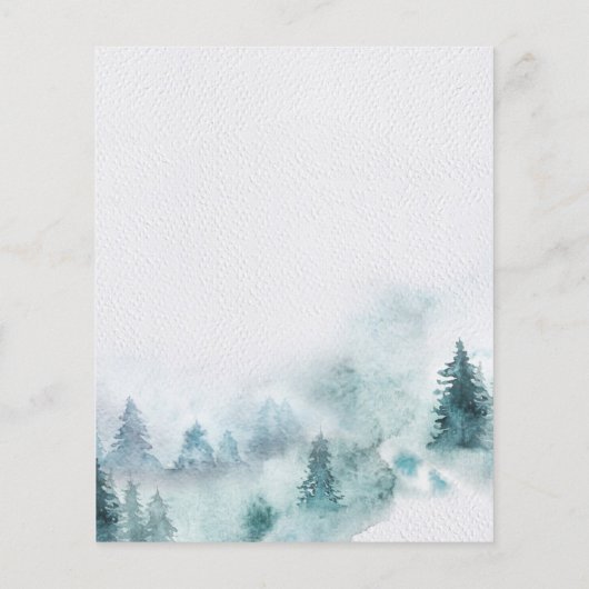 Papier Invitation à la douche nuptiale Budget Mountain Gr (Dos)