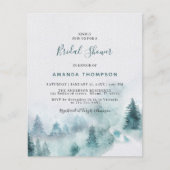 Papier Invitation à la douche nuptiale Budget Mountain Gr (Devant)