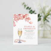 Papier Invitation à la douche nuptiale Budget Pearls & Pr (Debout devant)